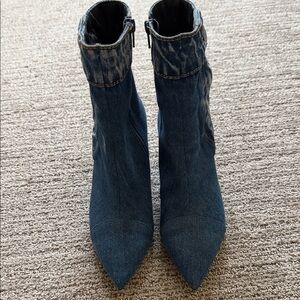 Jeffrey Campbell Blue Denim Heeled Boots